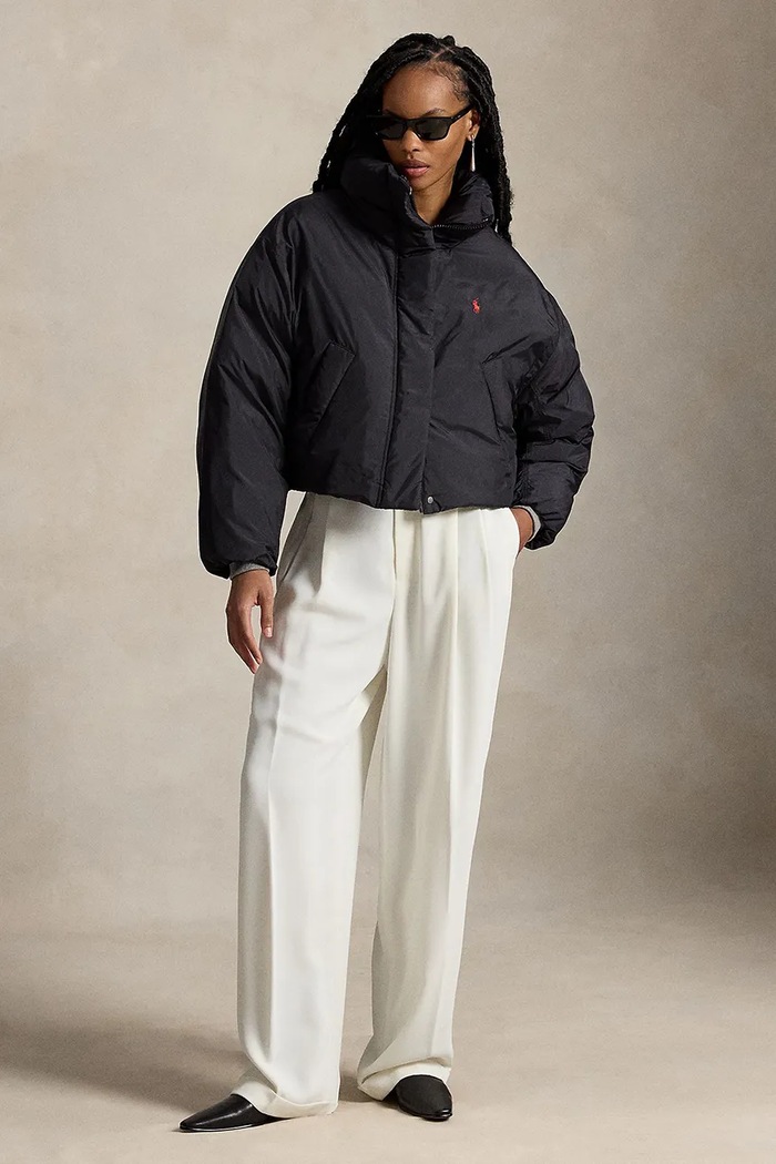 Odzież Polo Ralph Lauren POLY TAFF-WVN-COAT kurtka puchowa damska 211B17279001 czarny