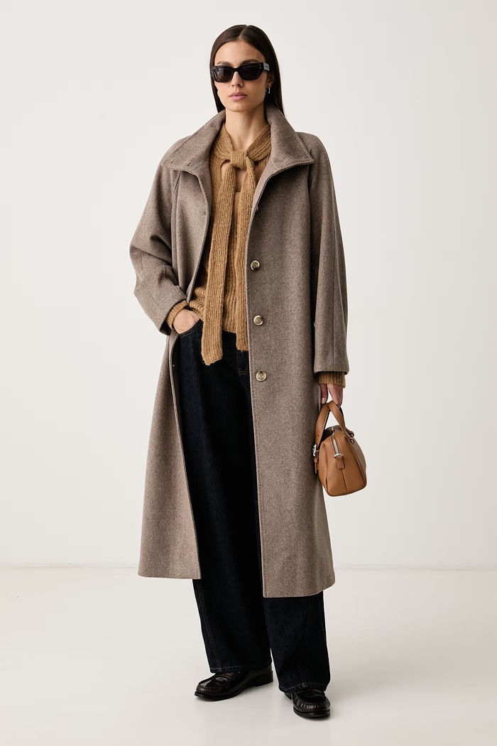 Joop! Płaszcz damski wełniany 30104787 beżowy AW26
