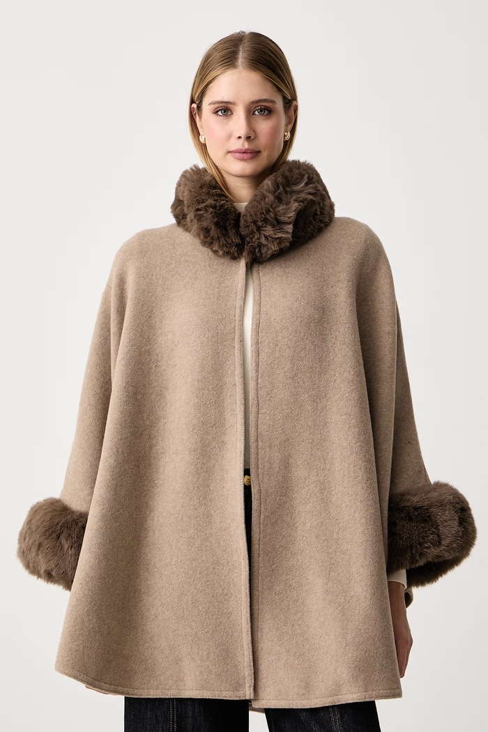 Twinset Poncho damskie beżowy 262TO5730