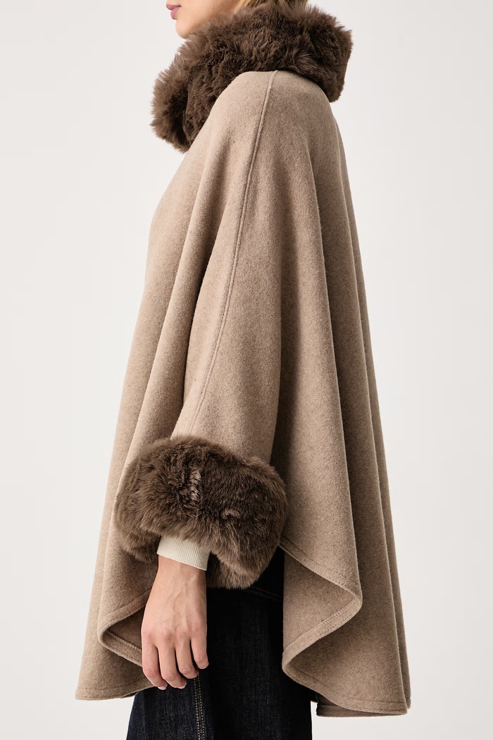 Poncho damskie Twinset 262TO5730 beżowy
