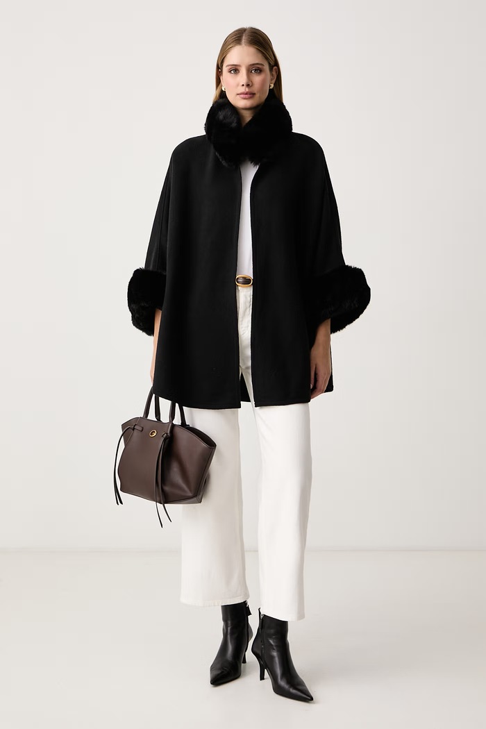 Twinset Pončo za žene 262TO5730 crna AW26
