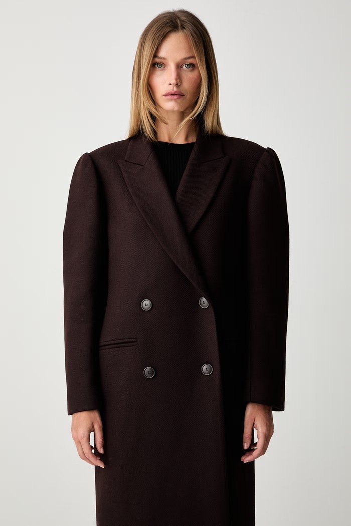 Twinset пальто жіноче з вовною коричневий 262TP2450