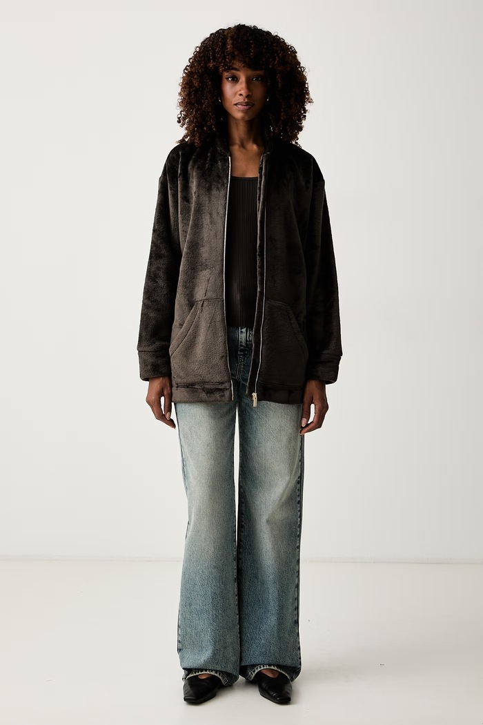 Twinset mikina na zips dámska flísová 262LI2UBB hnedá AW26