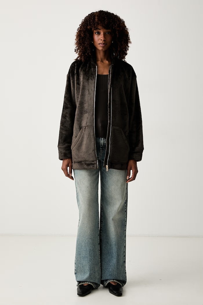 Twinset mikina na zips dámska flísová 262LI2UBB hnedá AW26