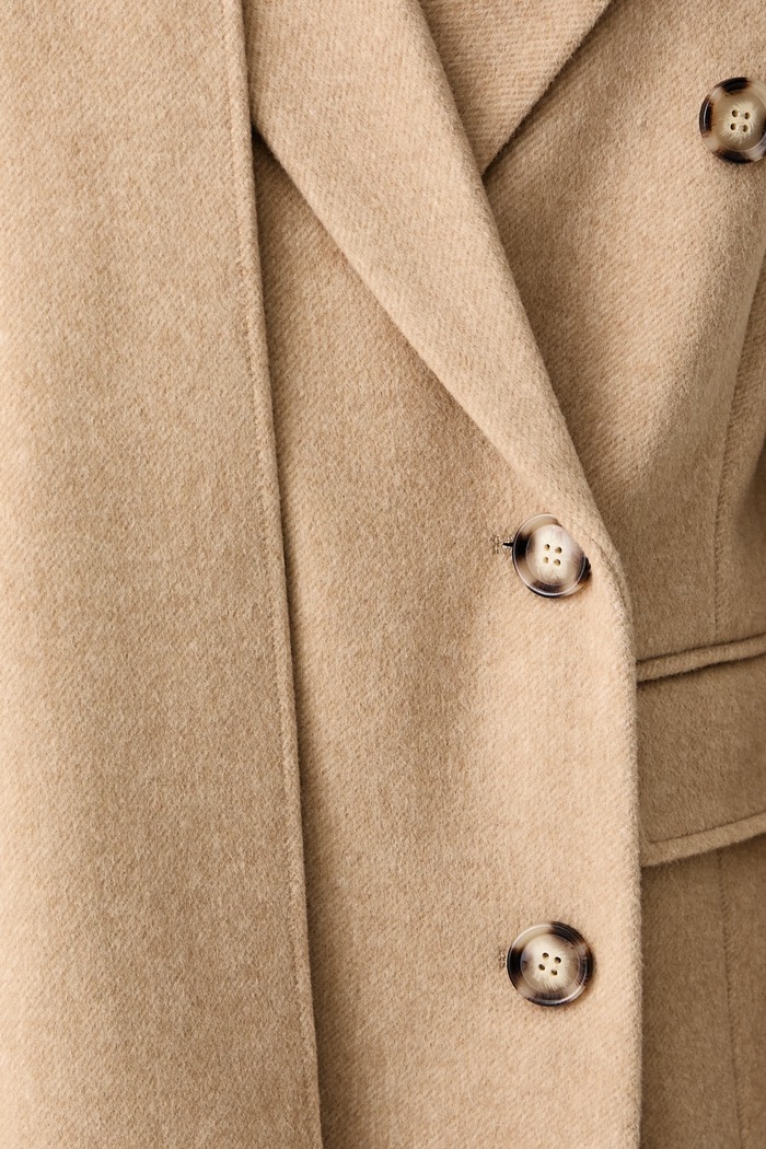 Twinset Płaszcz damski z wełną 262LI2DBB