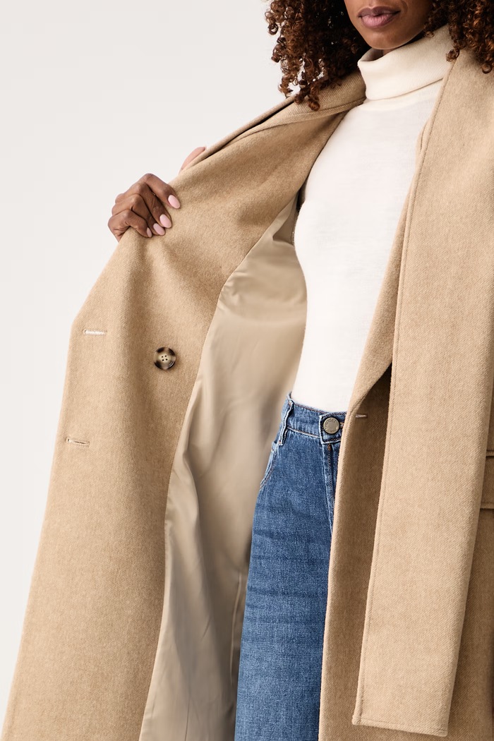 Twinset Płaszcz damski z wełną 262LI2DBB