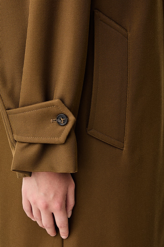 A.P.C. płaszcz damski z wełną mac colette PSANG.F01573 zielony