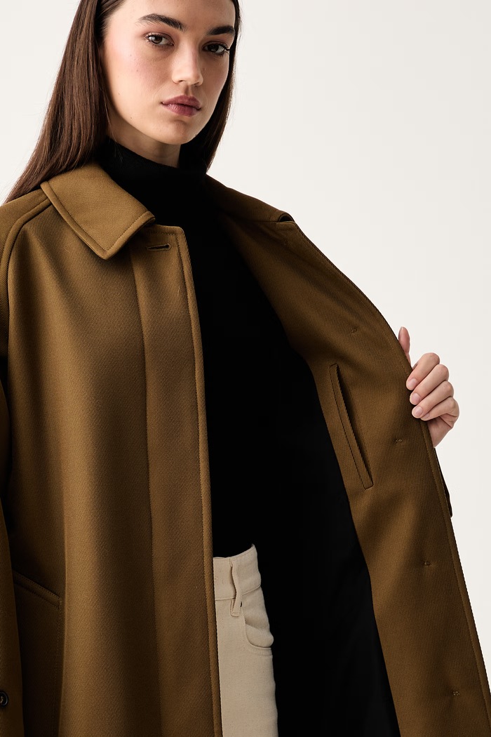 A.P.C. płaszcz damski z wełną mac colette PSANG.F01573