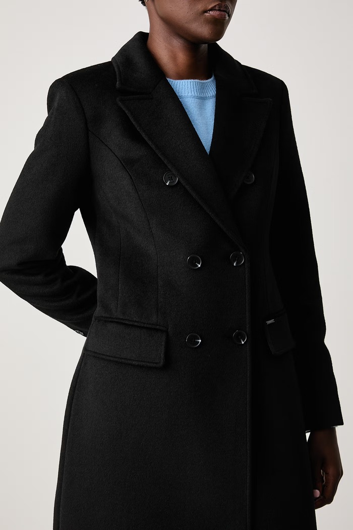 Eleganten plašč ženski EMY Guess W6BL49.W4129 črna
