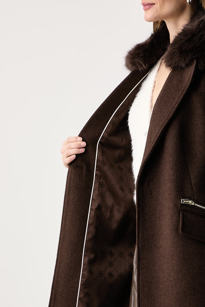 Guess Palton pentru femei cu amestec de lână NEW KAROLE W6BL43.W4095