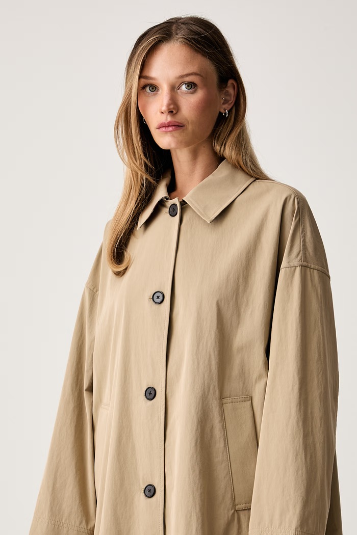 Tommy Hilfiger trenčkot ženski bež WW0WW49842