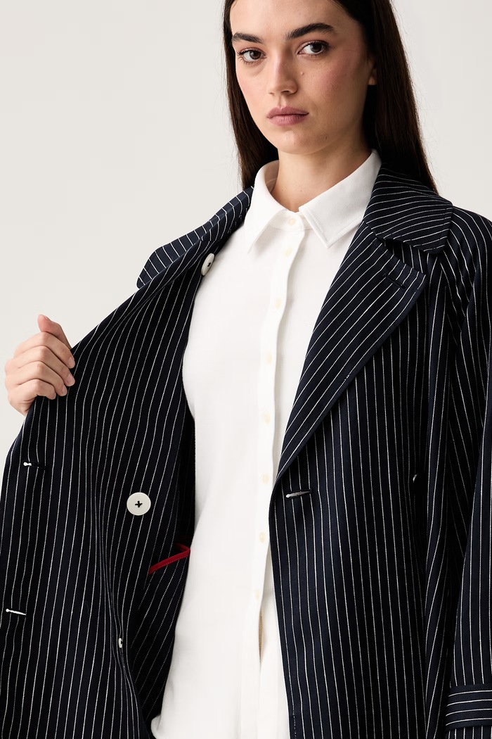 Tommy Hilfiger trenčkot dámský s příměsí lnu WW0WW49841