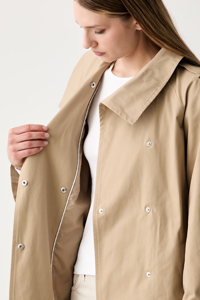 DKNY płaszcz damski z bawełną DLEMPY55