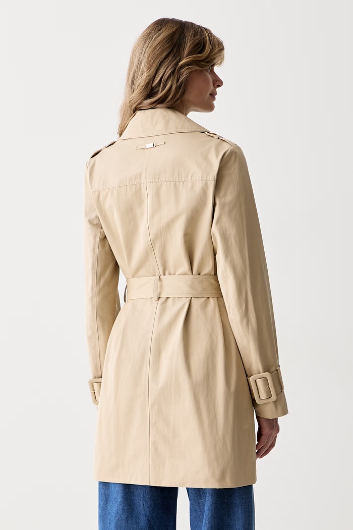 Ρούχα Guess καμπαρντίνα γυναικεία με βαμβάκι JULIANE W6YL26.W2915 μπεζ