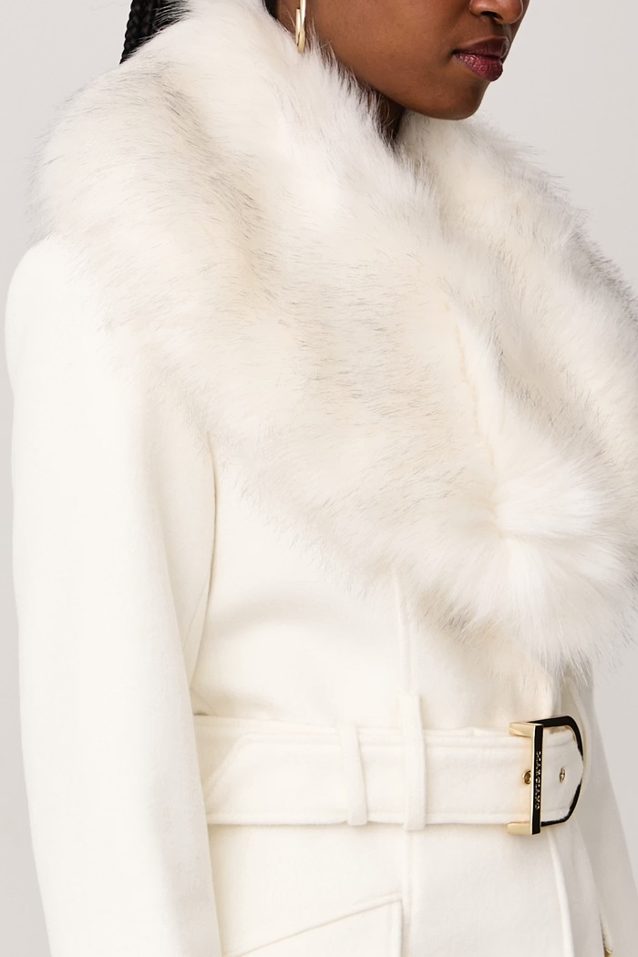 Płaszcz męski z wełną NEW ALICE Marciano by Guess G6BL05.W4416 biały