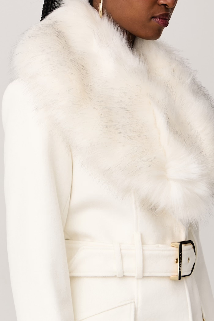 Płaszcz męski z wełną NEW ALICE Marciano by Guess G6BL05.W4416 biały