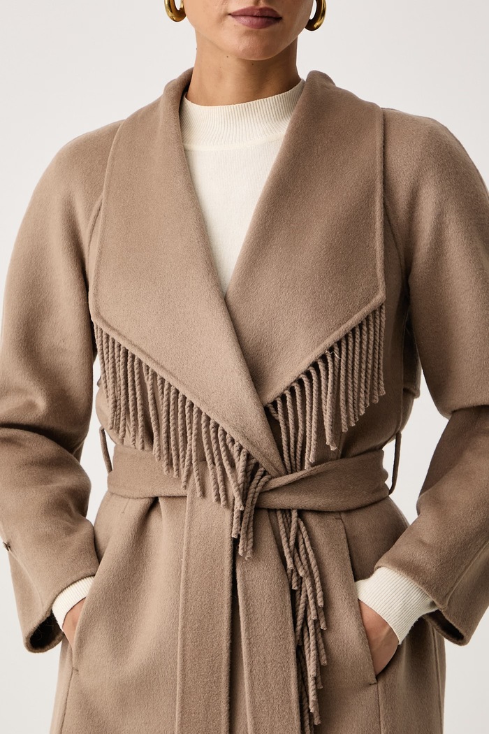 Płaszcz damski z wełną NEW LILIANA Marciano by Guess beżowy G6BL04.W4335