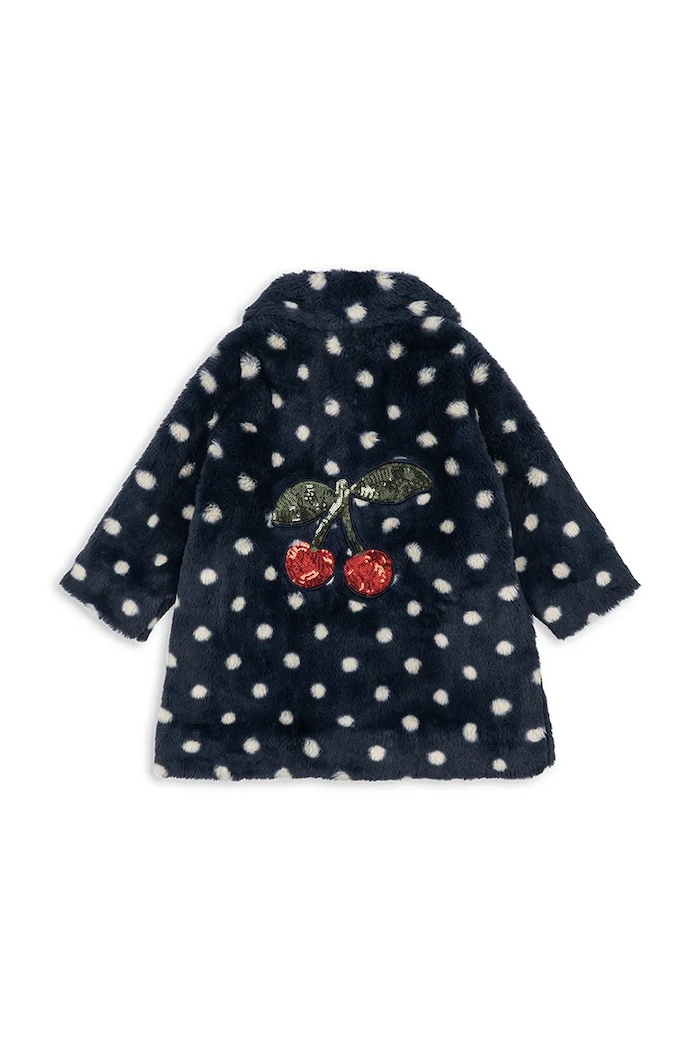 Dziewczynka Konges Sløjd Płaszcz ze sztucznego futra dziecięcy FUZZIE COAT GRS KS106477.9BY2 granatowy