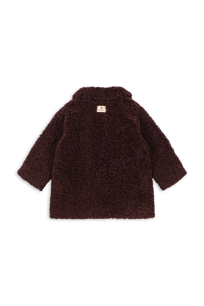 Dziewczynka Konges Sløjd Płaszcz ze sztucznego futra dziecięcy CALIN COAT GRS KS106404.9BY2 brązowy