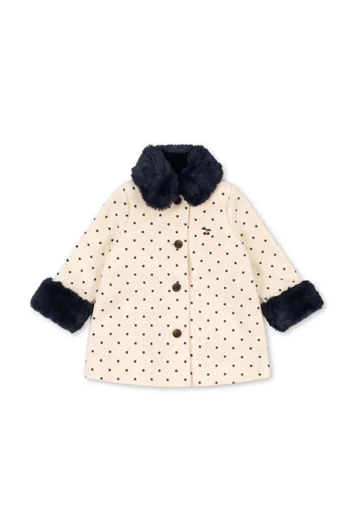 Konges Sløjd Plášť detský s vlnou PORSIA COAT KS105753.9BY2 béžová AW26