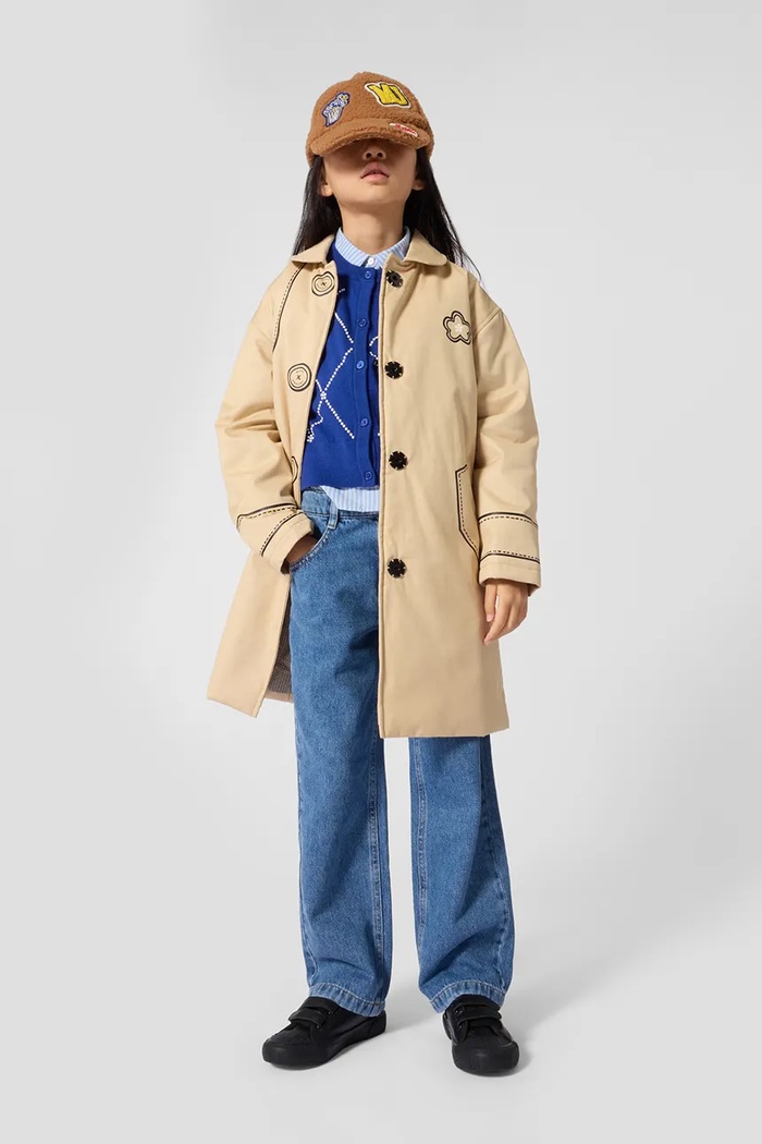MARC JACOBS Plašč otroški bombažen bež W61016.114.150