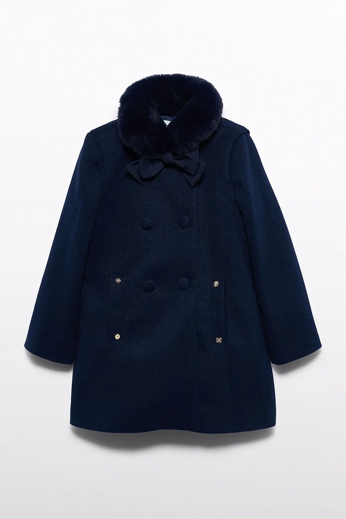 Abel&Lula κομψό παιδικό παλτό 5888.2.Mini.9BY2 σκούρο μπλε AW26