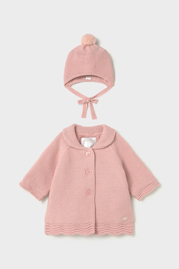 Mayoral Newborn Bébi pamut kabát rózsaszín 2403.2K.Newborn.9BY2