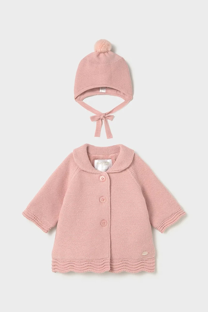 Mayoral Newborn Bébi pamut kabát rózsaszín 2403.2K.Newborn.9BY2