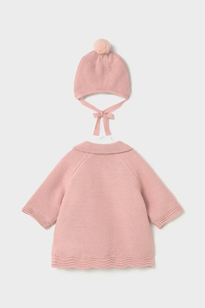 Mayoral Newborn Bébi pamut kabát 2403.2K.Newborn.9BY2 rózsaszín AW26