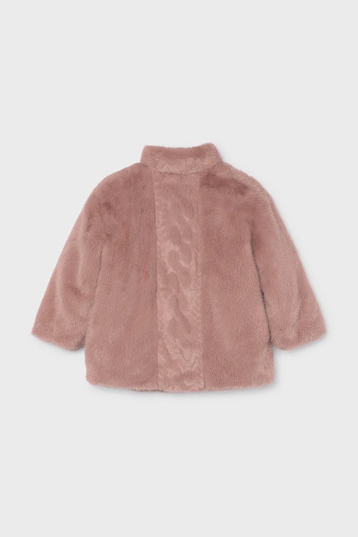 Mayoral пальто зі штучного хутра дитяче 4415.6L.Mini.9BY2 рожевий AW26