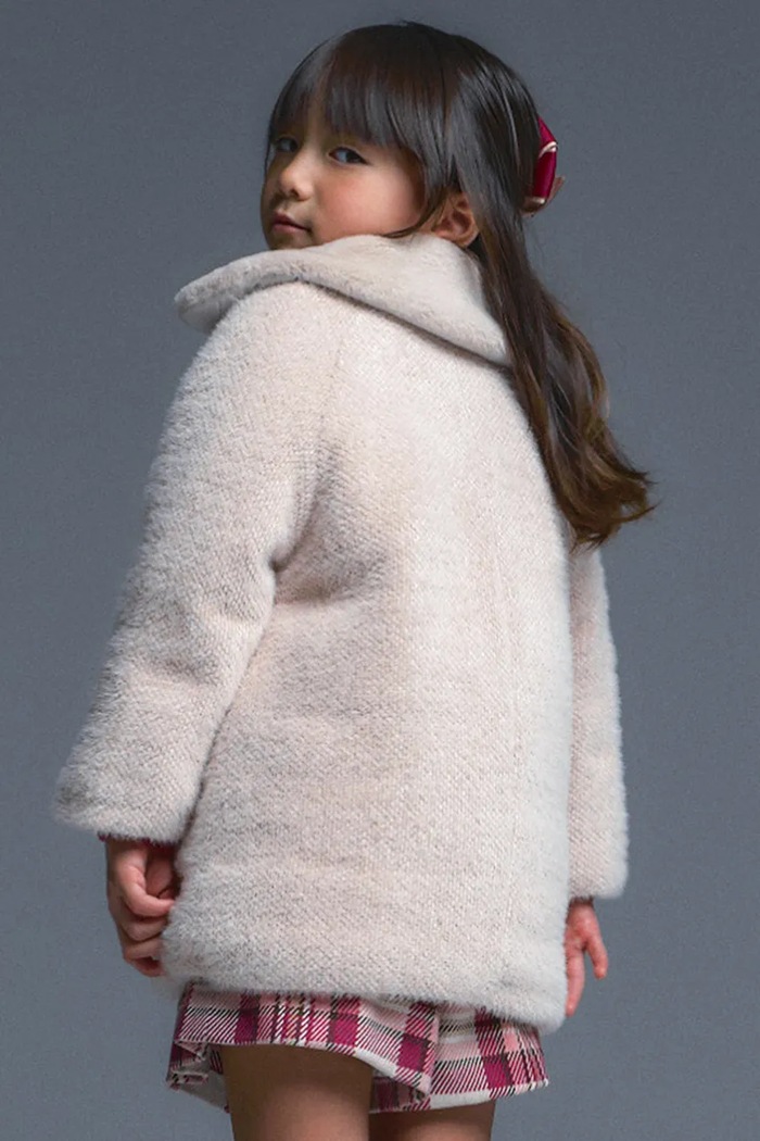 Mayoral пальто зі штучного хутра дитяче 4412.6G.Mini.9BY2 бежевий