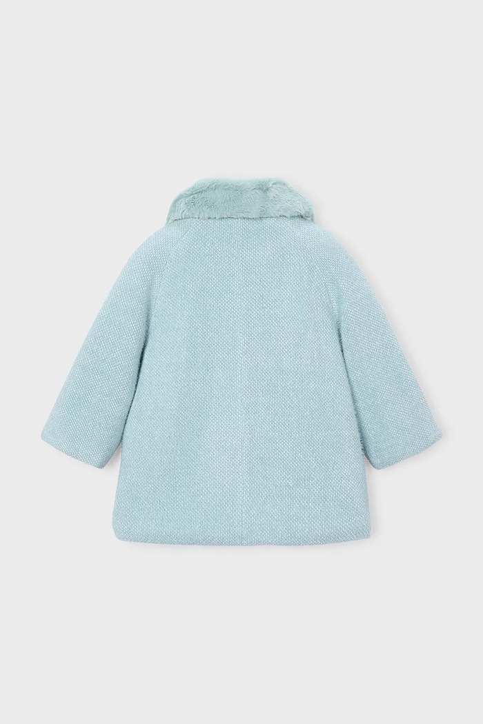 Mayoral płaszcz ze sztucznego futra dziecięcy 4412.6G.Mini.9BY2 niebieski AW26