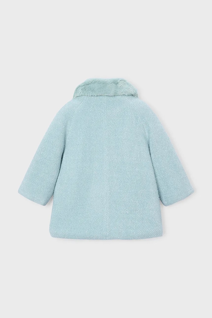 Mayoral płaszcz ze sztucznego futra dziecięcy 4412.6G.Mini.9BY2 niebieski AW26