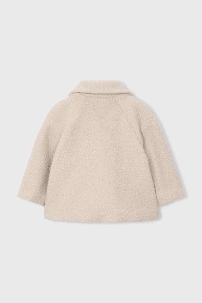 Mayoral płaszcz ze sztucznego futra dziecięcy 4411.6E.Mini.9BY2 beżowy AW26
