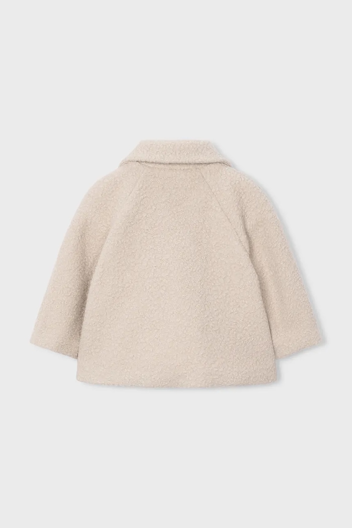 Mayoral płaszcz ze sztucznego futra dziecięcy 4411.6E.Mini.9BY2 beżowy AW26
