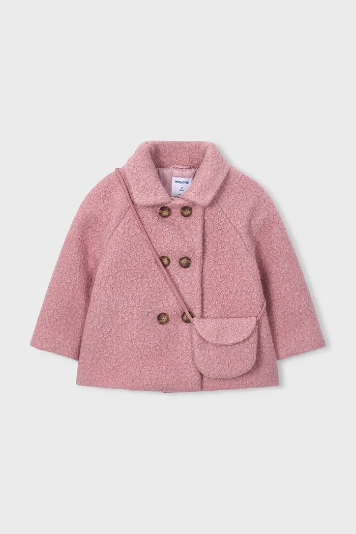 Mayoral kaput od umjetnog krzna za djecu 4411.6E.Mini.9BY2 roza AW26