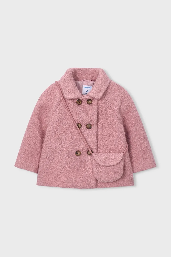 Mayoral kaput od umjetnog krzna za djecu 4411.6E.Mini.9BY2 roza AW26