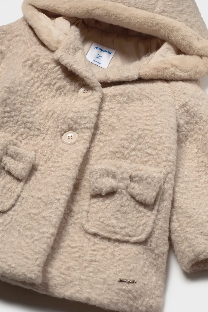 Mayoral Płaszcz dziecięcy 2436.4K.Baby.9BY2 beżowy AW26