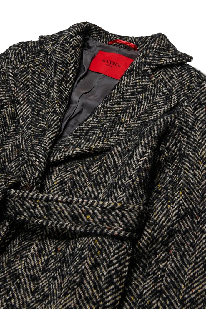 Dievča Max&Co. Plášť detský s vlnou MAXJ1F JACKET MX0001.MX02N čierna