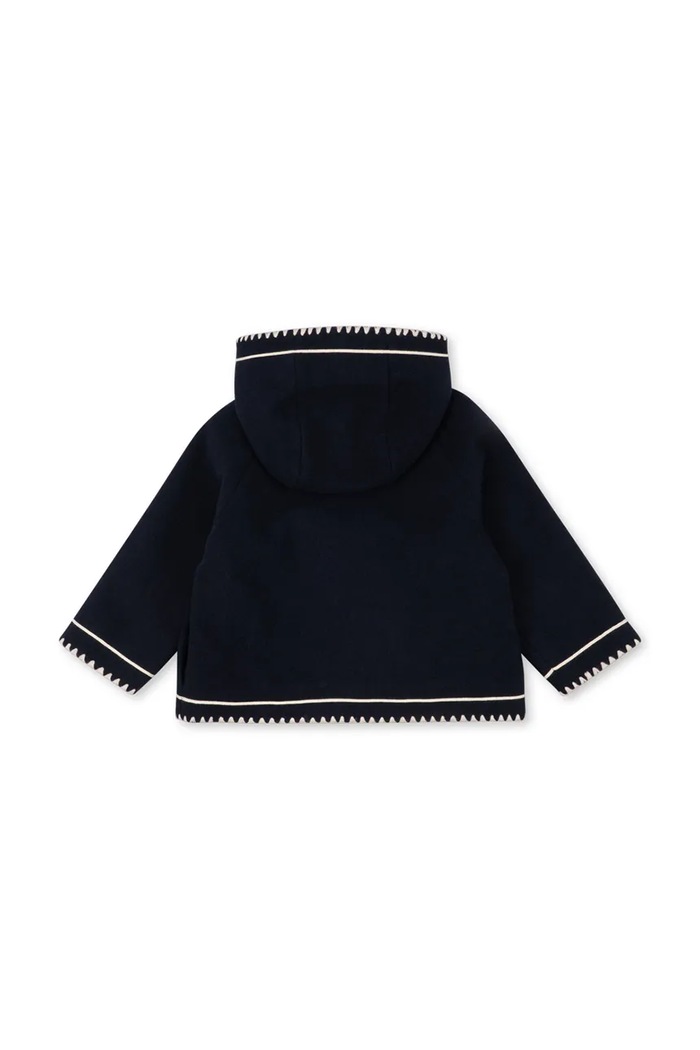 Chłopiec Konges Sløjd Płaszcz dziecięcy z dodatkiem wełny ELMA WOOL COAT KS107400.9BY2 granatowy