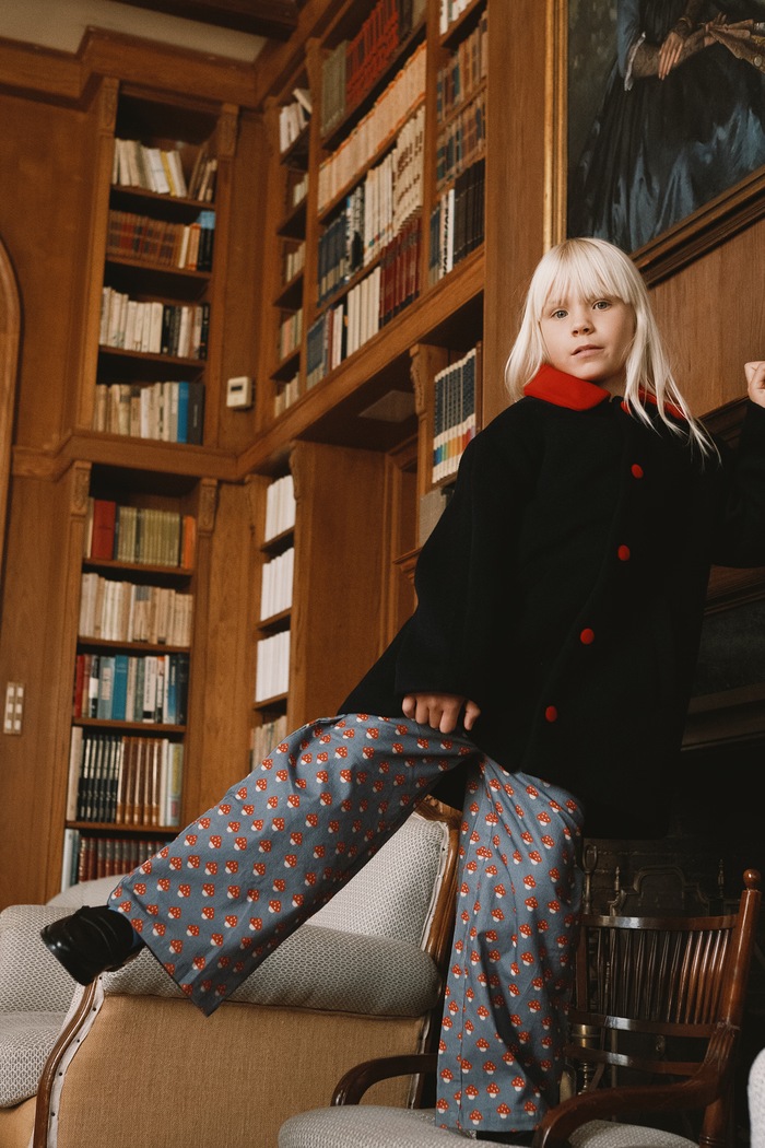 Płaszcz dziecięcy wełniany WOOL COAT Tinycottons czarny AW26.026
