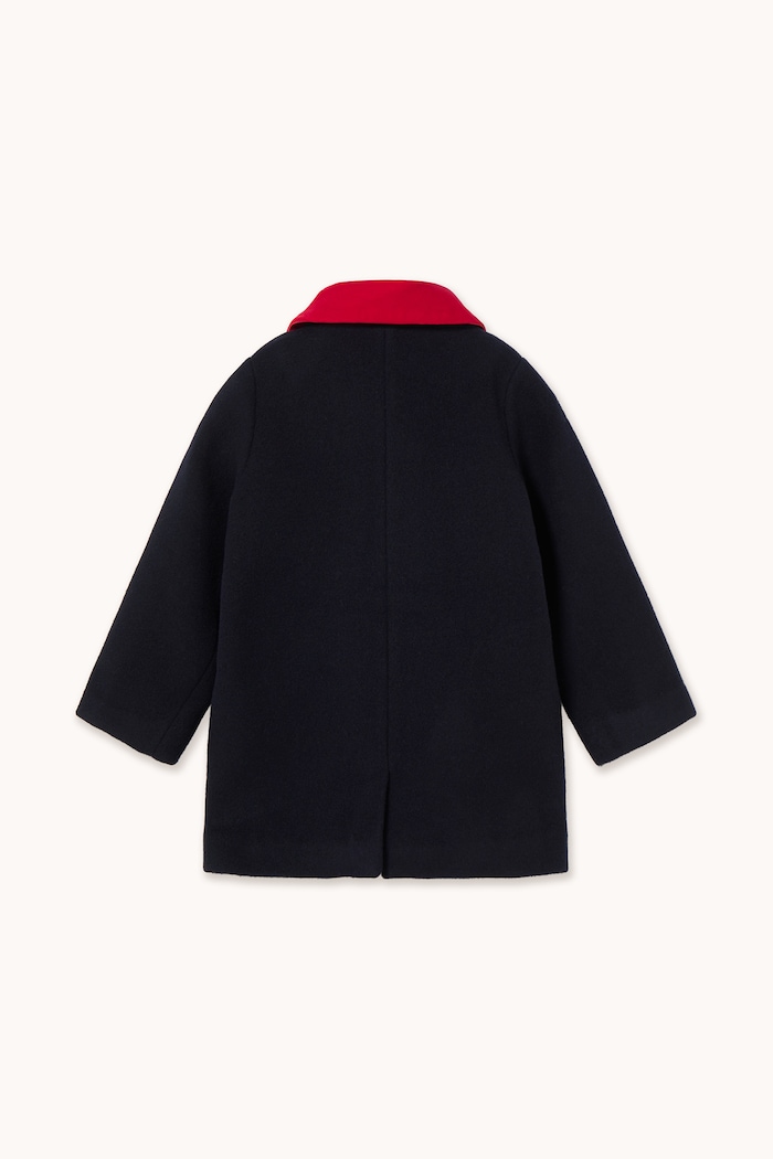 Chłopiec Tinycottons Płaszcz dziecięcy wełniany WOOL COAT AW26.026 czarny