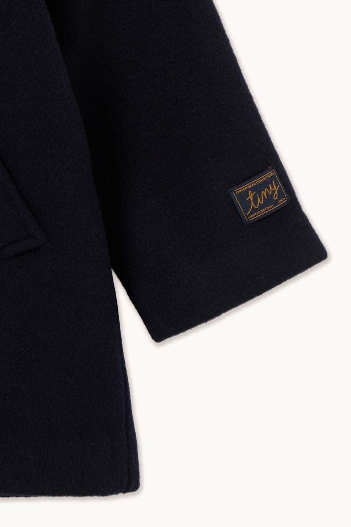 Płaszcz dziecięcy wełniany WOOL COAT Tinycottons AW26.026 czarny