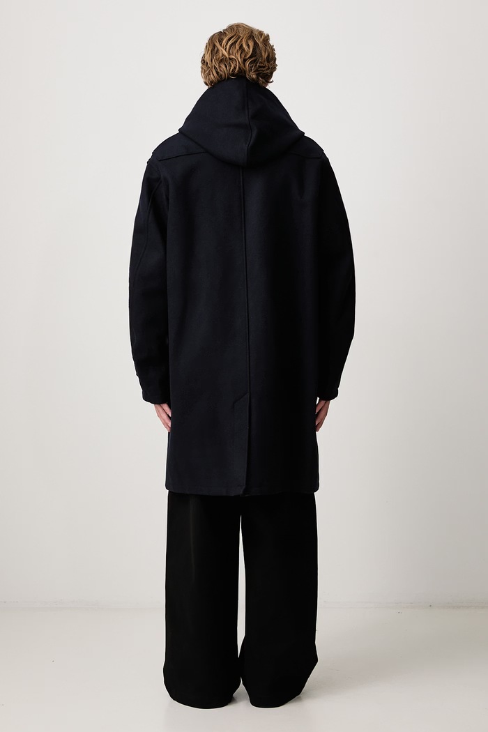 Odzież Visvim Płaszcz z wełną męski 125205013014 granatowy