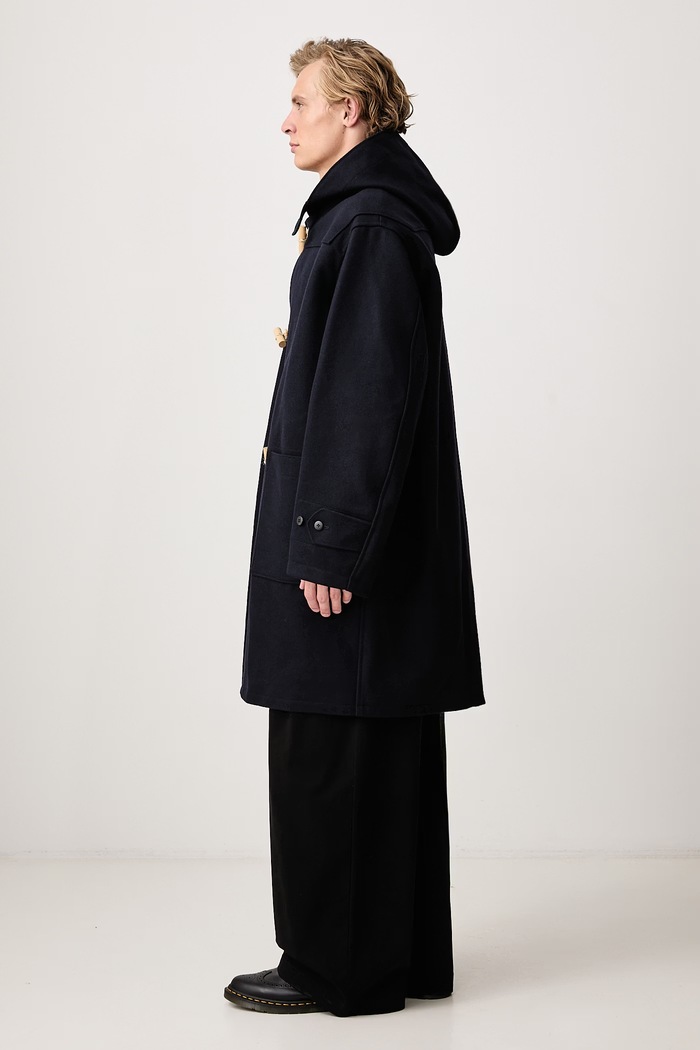 Płaszcz z wełną męski Visvim 125205013014 granatowy