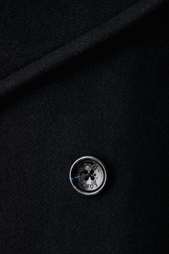 Płaszcz męski z dodatkiem wełny Michael Kors granatowy MC18710