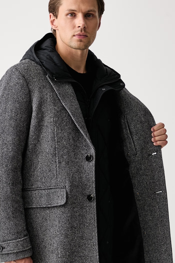 rag & bone Płaszcz męski z wełną Stockton RV6O26F0MWO