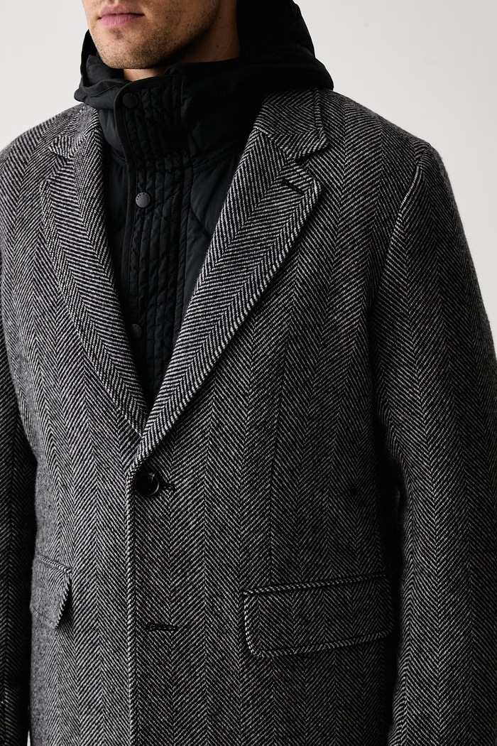 rag & bone Płaszcz męski z wełną Stockton RV6O26F0MWO