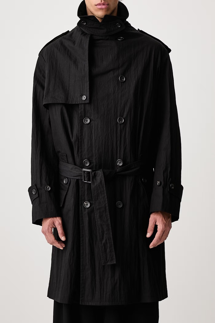 TRENCH μακιντός με βαμβάκι ανδρικός Yohji Yamamoto μαύρο KN3646