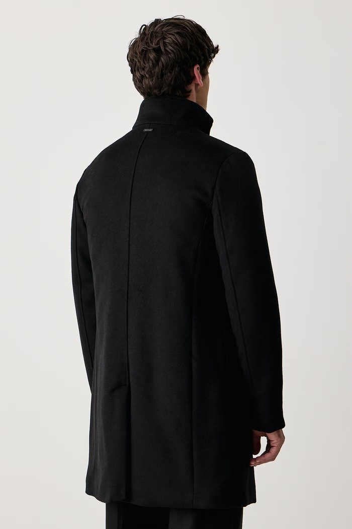 Odzież Guess Płaszcz męski z dodatkiem wełny M6BL31.W4143 czarny